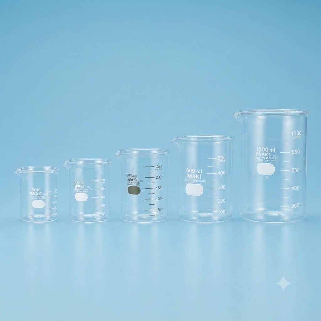 Beaker Glass Iwaki / Gelas Kimia Lab | Alat Ukur dan Wadah Campur
