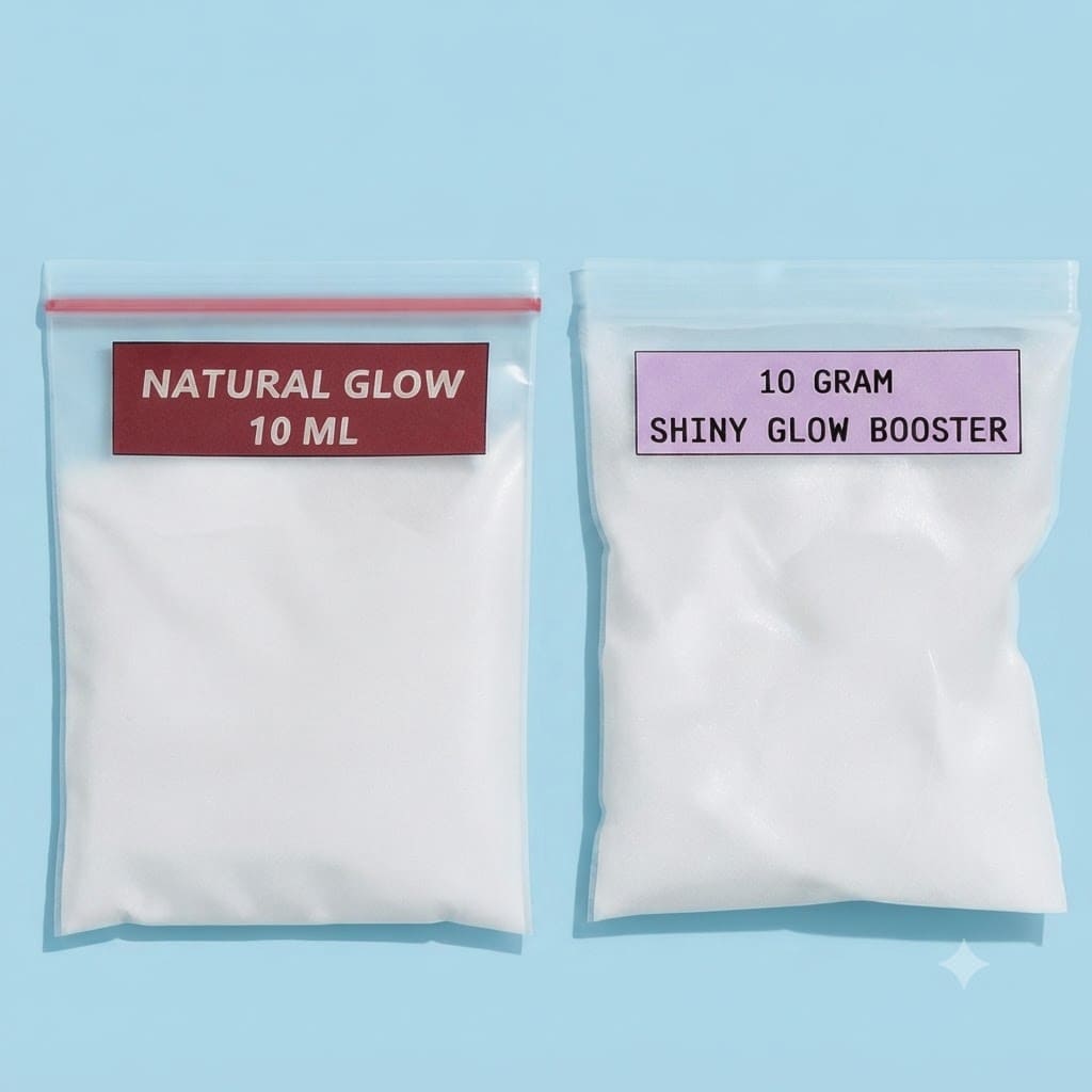 Glow Booster / Silk Silver dan Mica Shimmer | Agen Kilau dan Shimmer Kosmetik