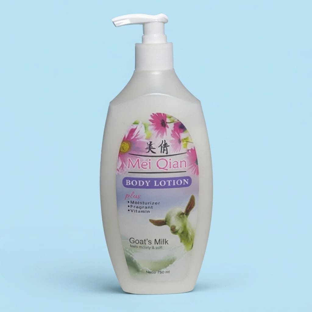 Handbody Meiqian Goat Milk / Susu Kambing Base | Basis Losion Pencerah Badan 750 ml