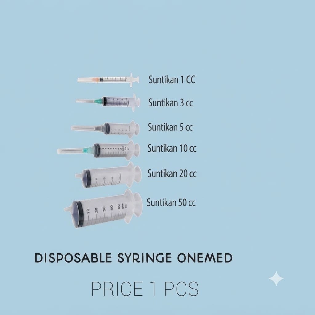 Spoit / Disposable Syringe OneMed | Alat Ukur dan Takar Cairan Lab