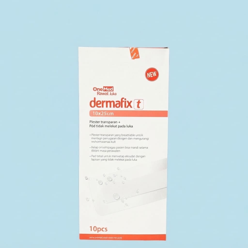 Dermafix T 10x25 cm Onemed | Plester Luka Transparan Anti Air