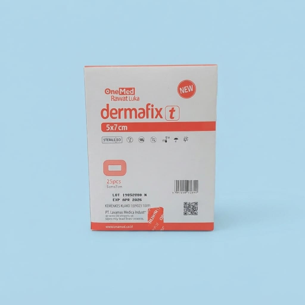 Dermafix T 5x7 cm Onemed | Plester Luka Transparan Anti Air