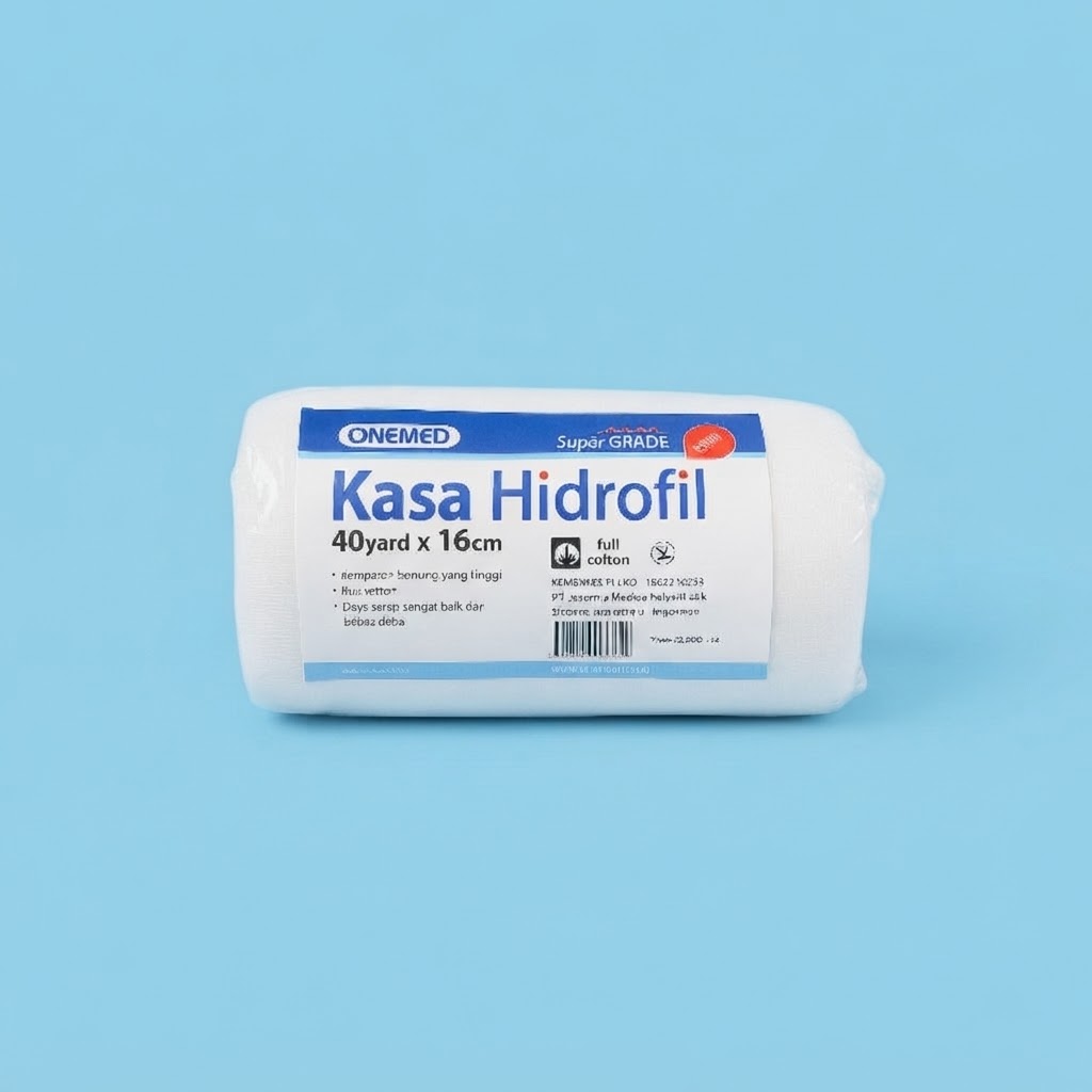 Kasa Hidrofil 40 yard x 16 cm Onemed / Kain Kasa Gulung Medis | Penutup dan Pembalut Luka