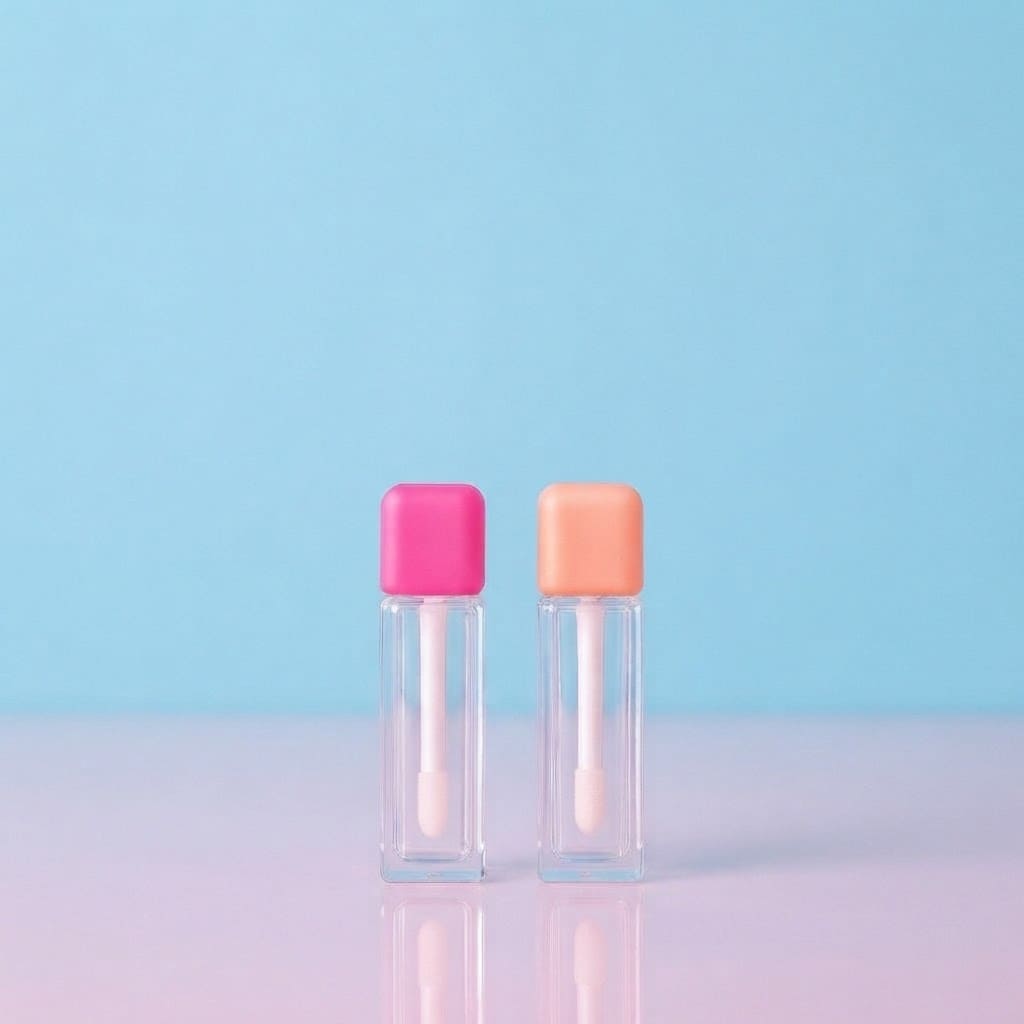 Botol Lip Gloss Kotak 5 ml dan Kapsul 2 ml | Wadah Liptint Kosmetik Travel Size