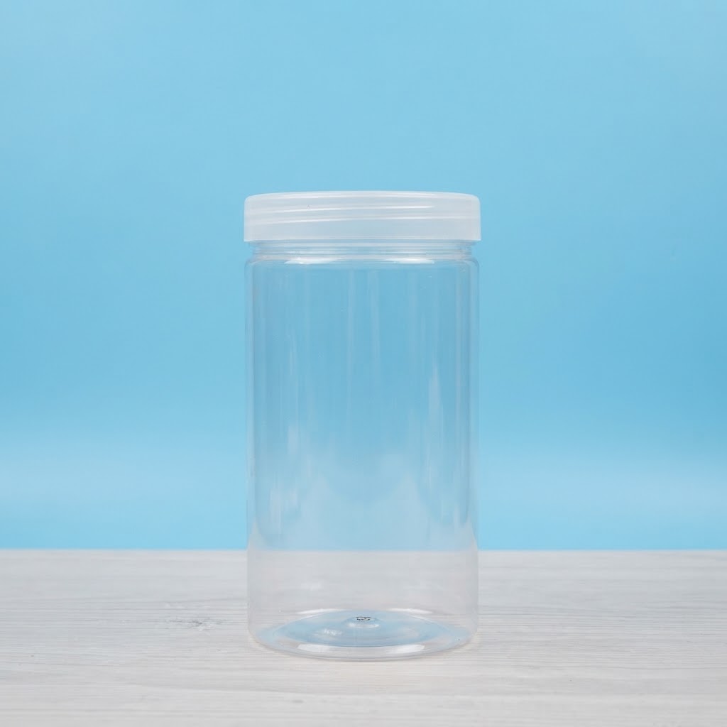 Toples Tabung Transparan 1000 ml / Jar Silinder PET | Wadah Kemasan Serbaguna