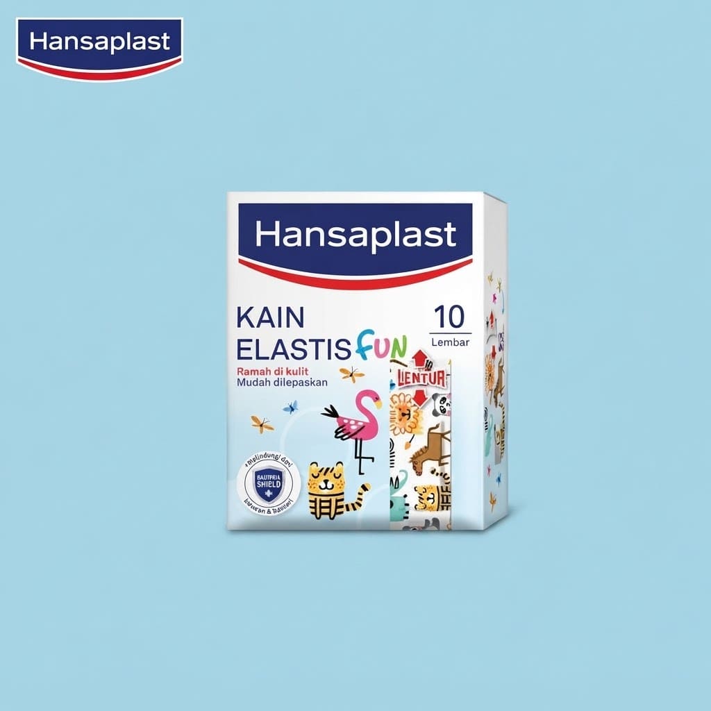 Hansaplast Kain Elastis Fun / Plester Luka Anak Isi 10 | Pelindung Luka Bergambar