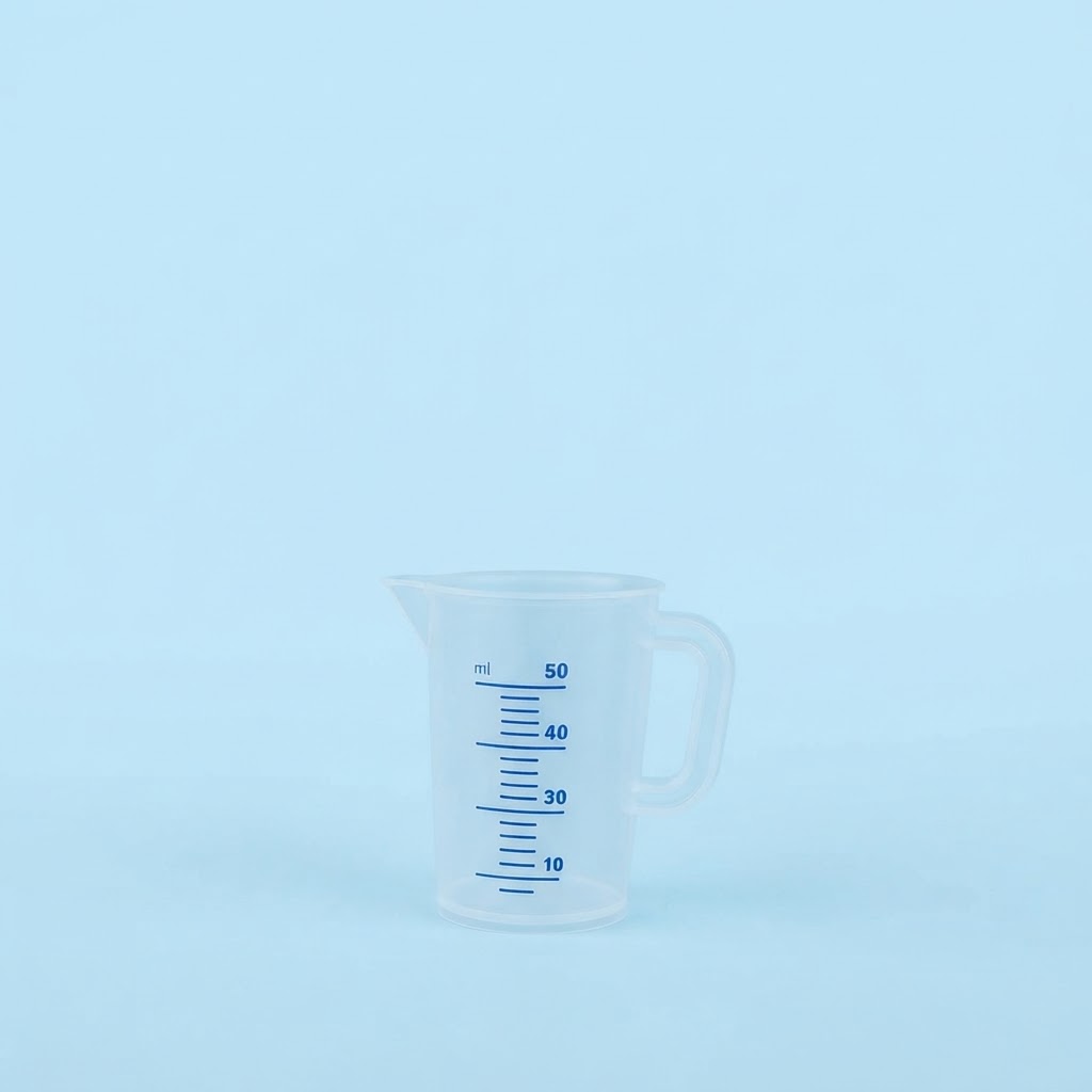 Beaker Plastik Bertangkai | Gelas Ukur Kimia Berpegang