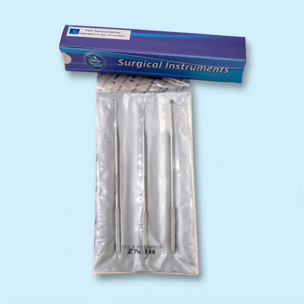 Cerumen Set THT Renz / Alat Pembersih Serumen Telinga Stainless Steel