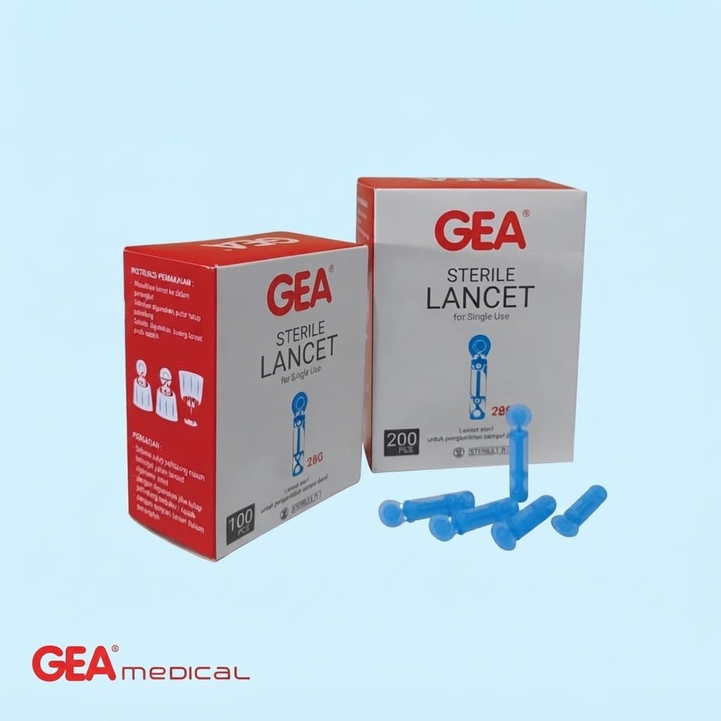 Jarum Blood Lancet 28G GEA / Jarum Steril Cek Darah dan Bekam