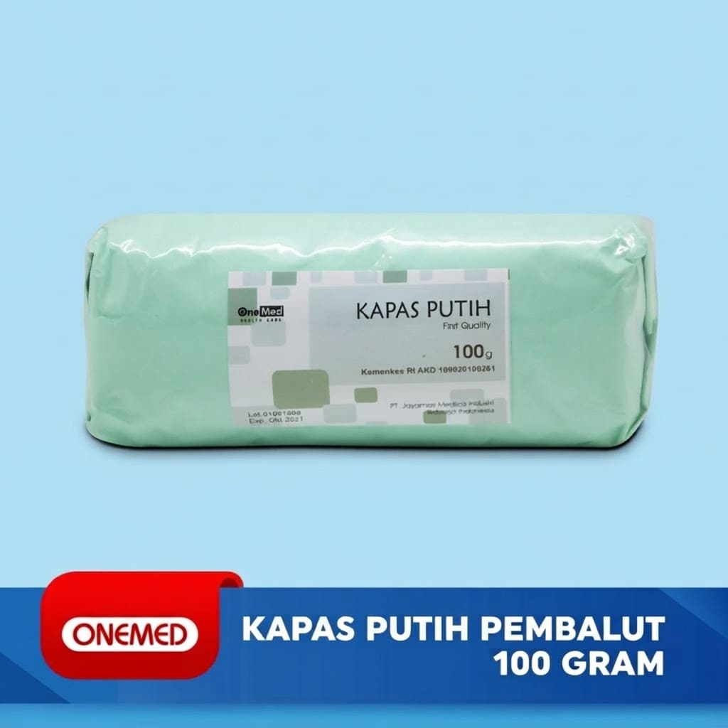 Kapas Putih Pembalut OneMed 100g | Kapas Medis dan Pembersih Luka