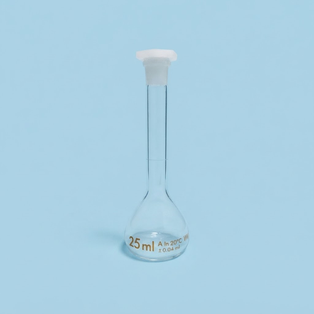 Labu Ukur IWAKI 25 ml / Volumetric Flask | Alat Takar Larutan Presisi