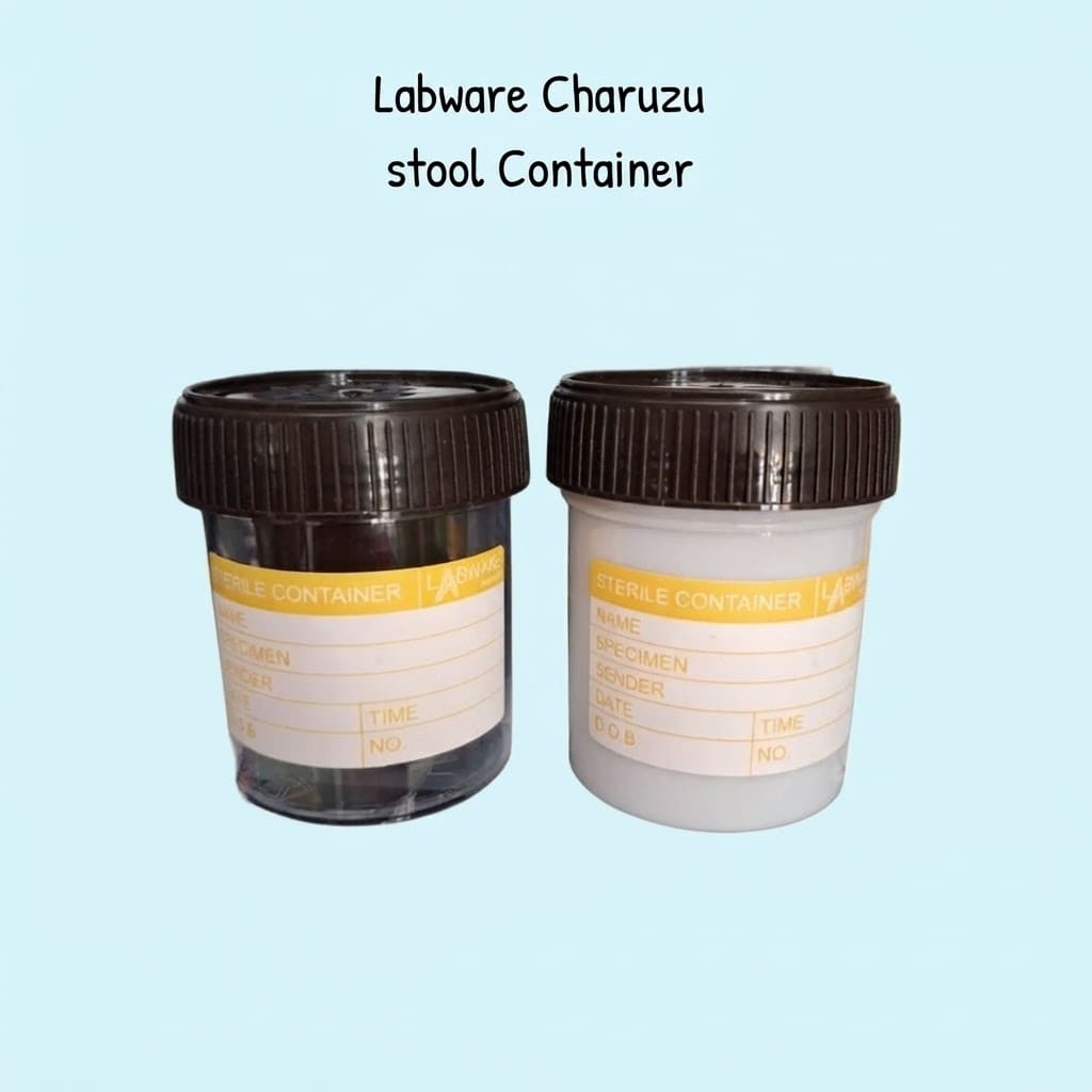 Pot Feses / Stool Container Labware Charuzu 60 ml | Wadah Sampel Medis Steril