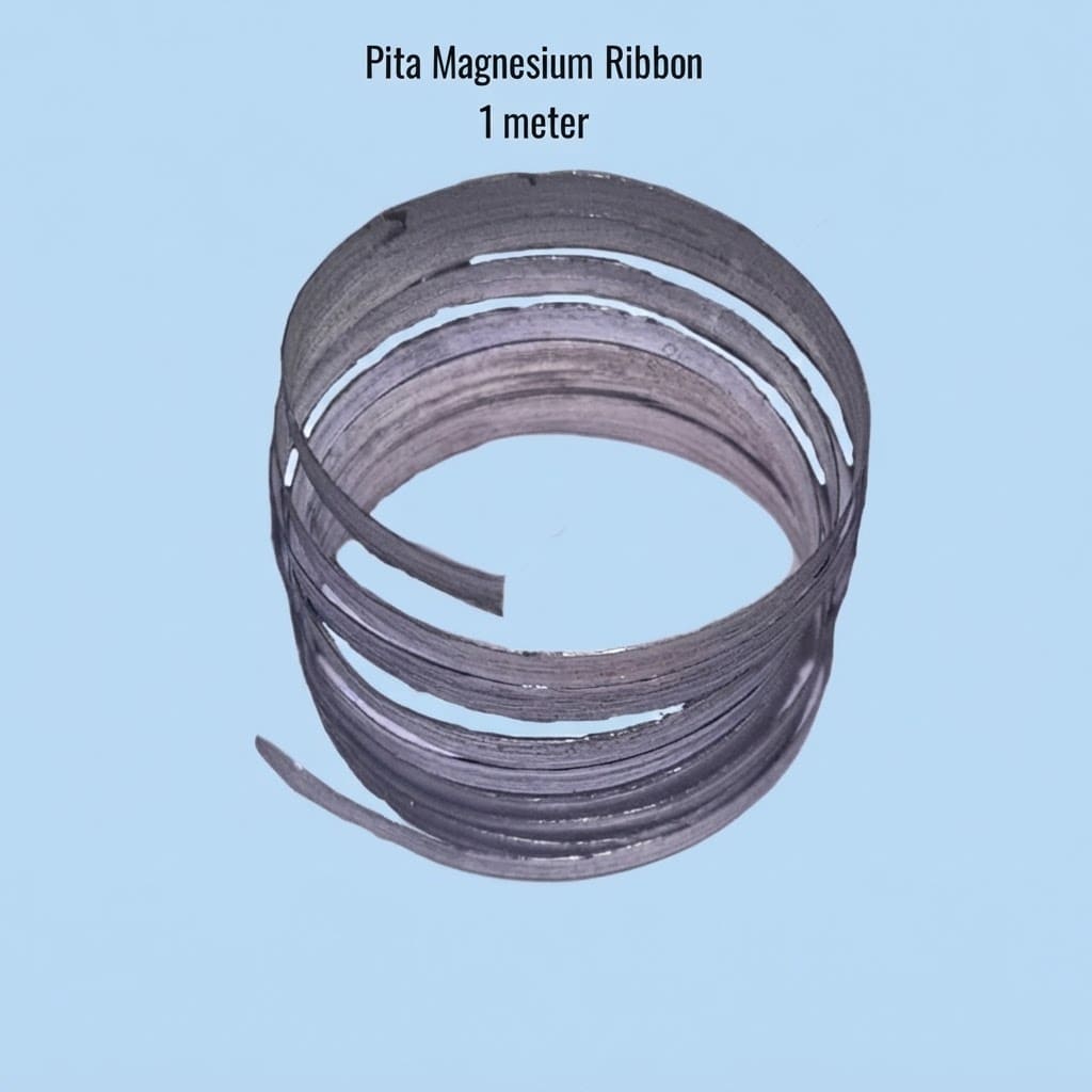 Pita Magnesium / Magnesium Ribbon per 1 meter | Logam Reaktan Praktikum Kimia