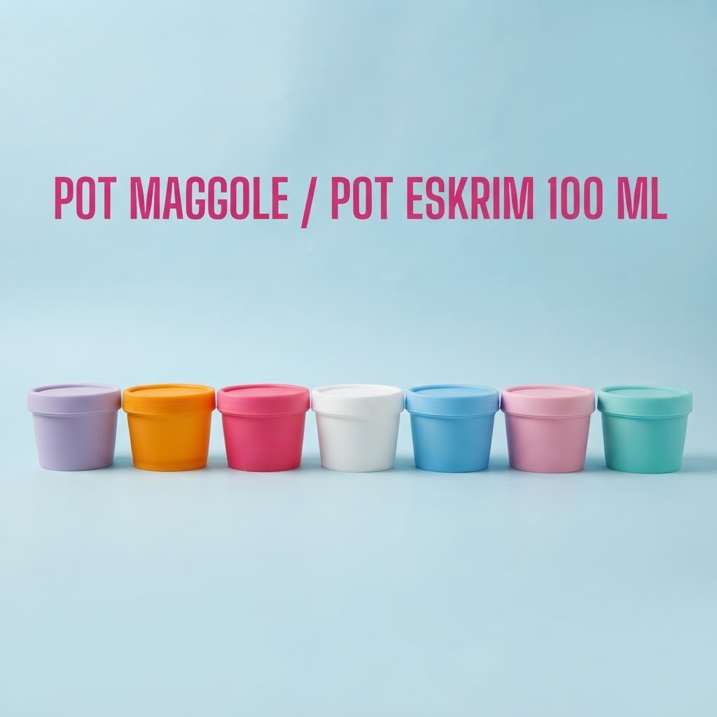 Pot Maggole / Pot Es Krim 100gr | Wadah Lulur Waxing Scrub
