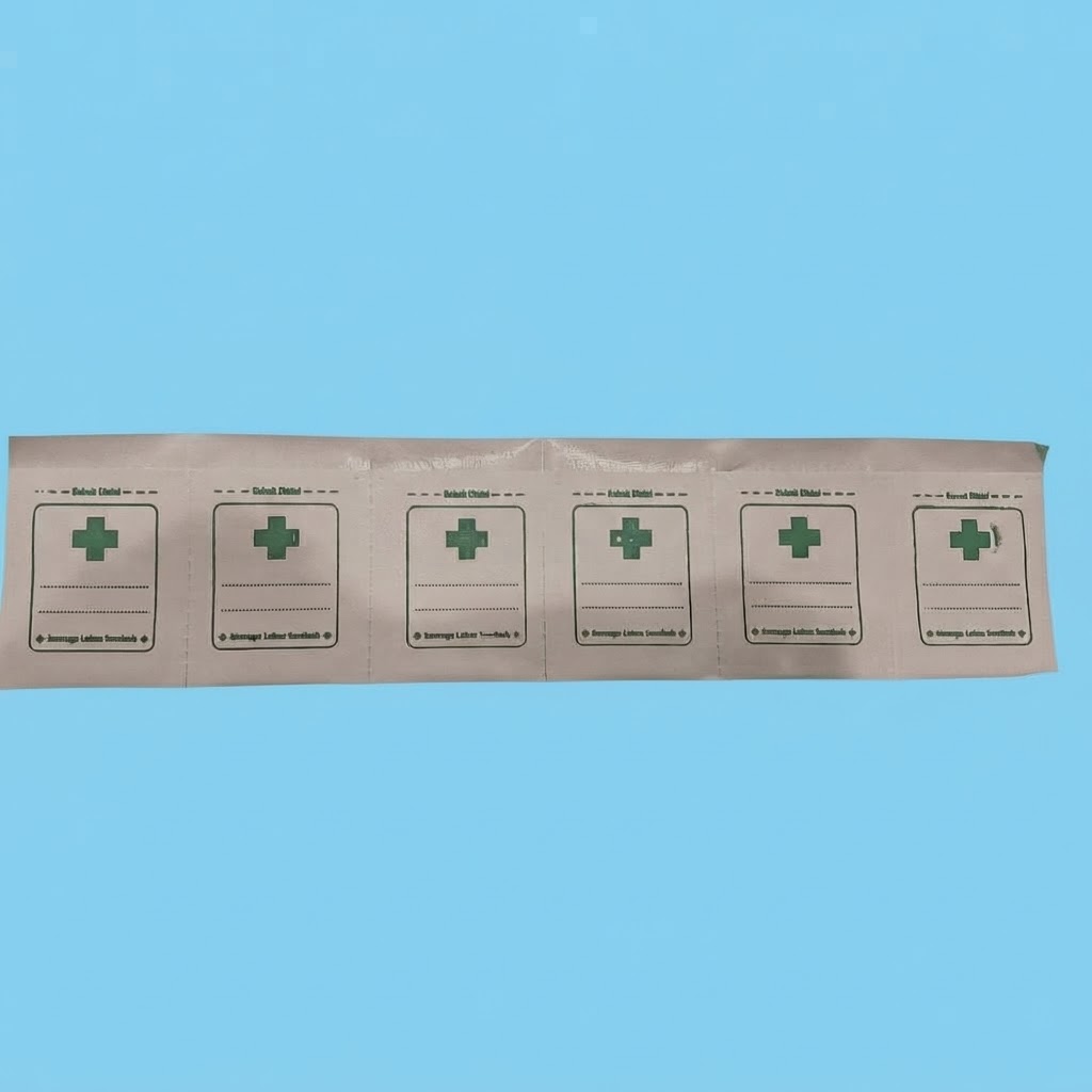 Kertas Puyer Press Logo Umum 6 Pcs / Kertas Pembungkus Obat Racik