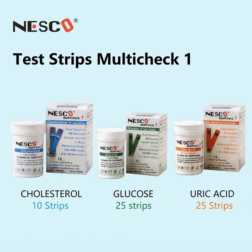 Test Strips Nesco Multicheck / Stik Refill GCU | Alat Tes Kesehatan