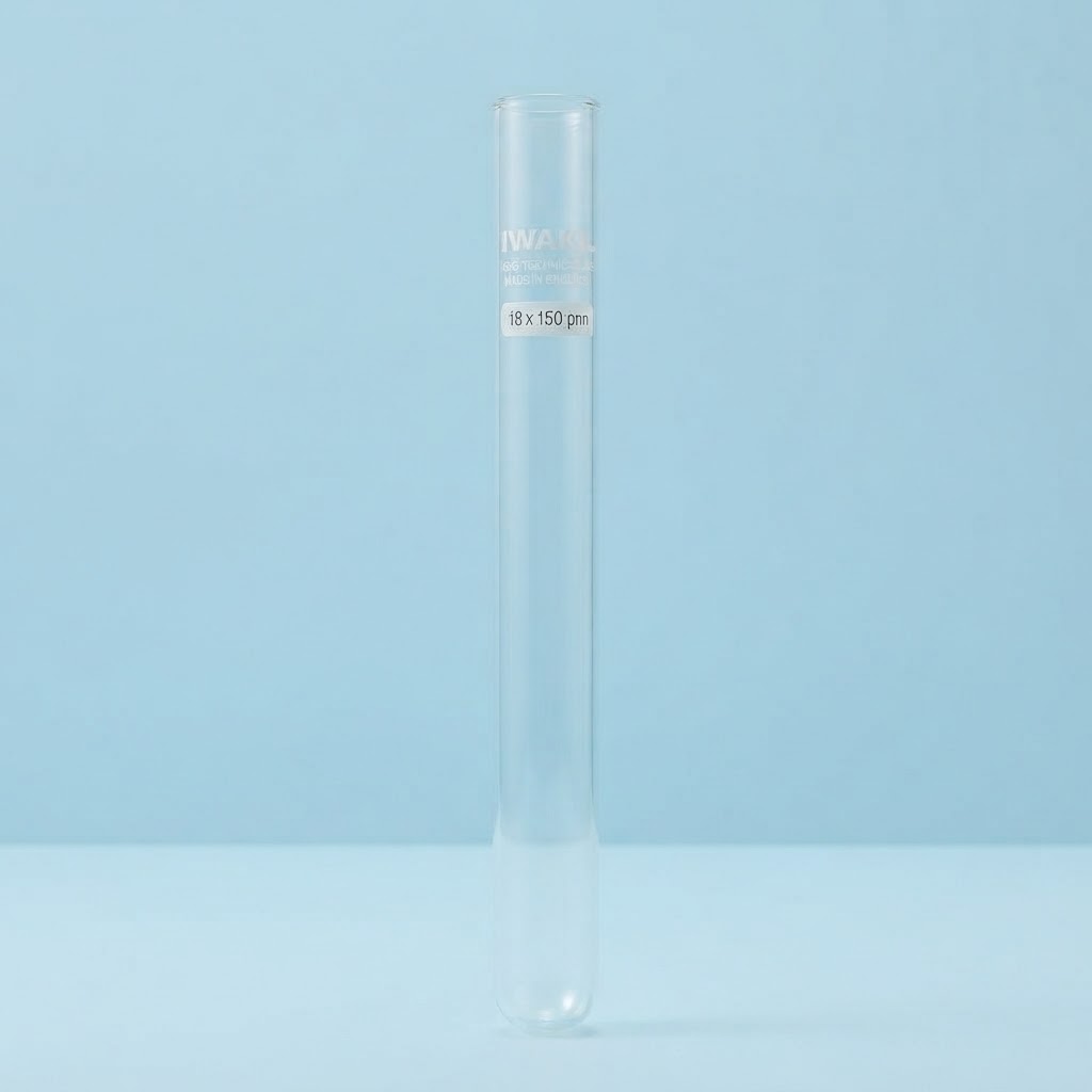Tabung Reaksi Kaca Iwaki 18x150 mm / Test Tube | Alat Gelas Laboratorium Kosmetik