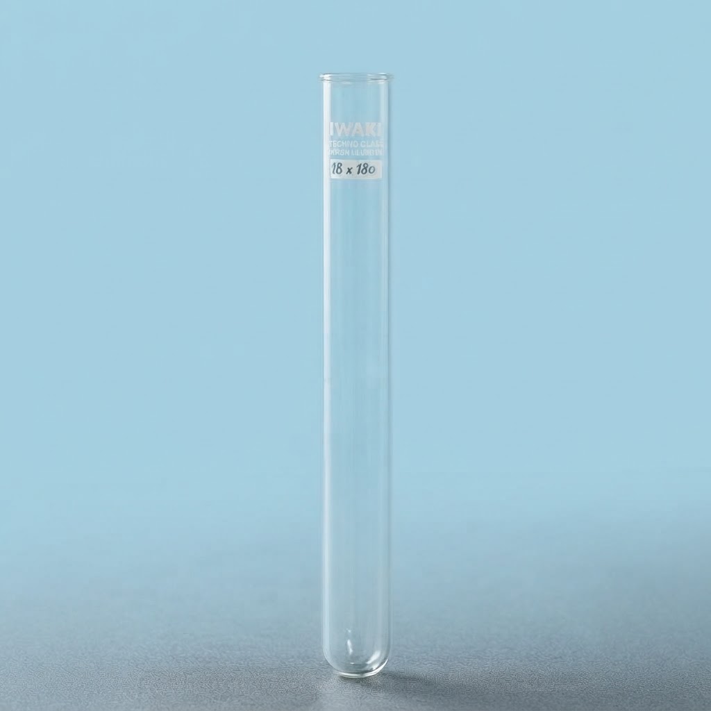 Tabung Reaksi Kaca Iwaki 18x180 mm / Test Tube | Alat Gelas Laboratorium Kosmetik