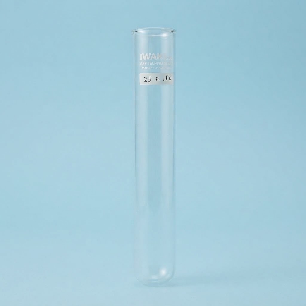 Tabung Reaksi Kaca Iwaki 25x150 mm / Test Tube | Alat Gelas Laboratorium Kosmetik